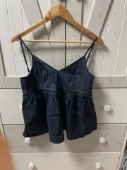 フリル 紐 ノースリーブ