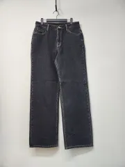 黒 ワイド デニム L
