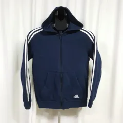 アディダス 裏地起毛 フードジップアップ キッズ 160