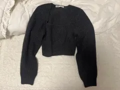 ZARA(ザラ) チャコールグレー ニット セーター m