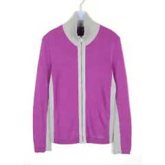 ARMANI EXCHANGE(アルマーニ エクスチェンジ) ジップアップニット レディース S 綿混 コットンブレンド NG10608