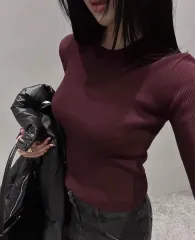 Bev & Love リブ ロング スリーブ ニット