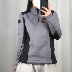 MILLET(ミレー) グレー 裏起毛 ハーフジップ 長袖Tシャツ 90 250104