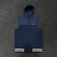 ポロ Ralph Lauren(ラルフローレン) ネイビー コットン 軽量ダウン ベスト