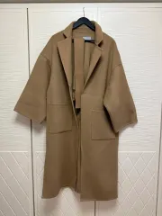 ハンドメイド キャメル ウール ロングコート