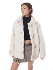 (新品) スタイルナンダ ダッフル ハーフ コート ボア トグルボタン ジャケット