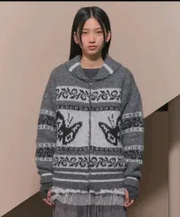 ネスティファンシー ペペ カウチン ニット ジップアップ カーディガン