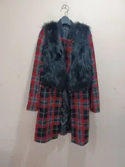 EGOIST レッド チェック柄 コート