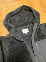 ユニクロ x ホワイトマウンテニアリング フリース フルジップアップ パーカ M ブラック