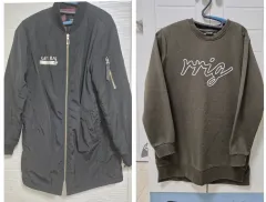 95 レディース ベーシック ハウス ポリロングスタジアムダウンジャケット 裏起毛パーカー