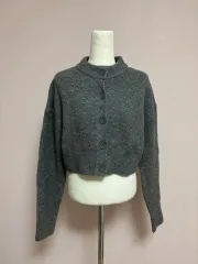ZARA ニット クロップド カーディガン ( S )