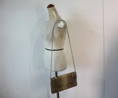 B ー 9977 /カジュアル 女性用 パイソン クラッチ & クロスボディバッグ