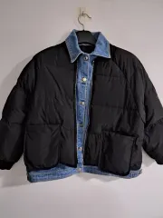 レイヤード ショート ダウンジャケット