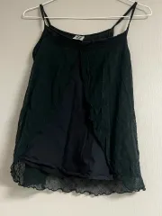 ヴィンテージ レース レイヤード ノースリーブ トップス