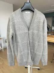 チェック ニット セーター カーディガン