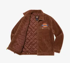 （ S ） Supreme(シュプリーム) x DICKIES(ディッキーズ) コーデュロイ ワーク ジャケット 茶色 ー 22FW