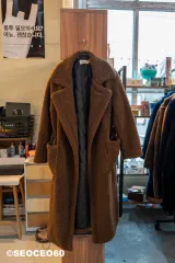 レディースコート ブラウンボア ロング フリーサイズ