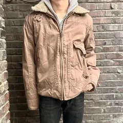 大隊長 00s ヴィンテージ y2k ベージュ マウンテンパーカー バイカー ジャケット