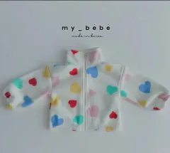 赤ちゃんフリースジップアップ 女の子 アウター