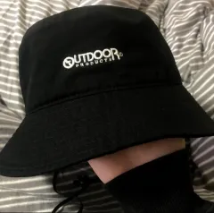 アウトドア バケットハット ブラック