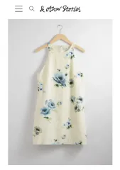 & Other Stories & アンドアザーストーリーズ リネン Aライン ミニ ONE PIECE ワンピース リネン ワンピース リゾート