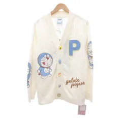 ジェラートピケ gelato pique タグ付き 25AW ドラえもん おはようおやすみカーディガン ルームウェア パジャマ M-L 白 ホワイト PUNT254001 /JS