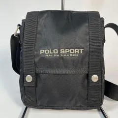 ポロスポーツラルフローレン　ショルダーバッグ　刺繍ロゴ　ブラック
