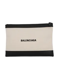 バレンシアガ クラッチバッグ ネイビー クリップ レザー レザー/キャンバス 373834 BALENCIAGA バッグ ポーチのサムネイル