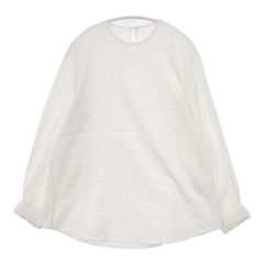 SEEALL BACK GATHER TOP ホワイト フロントタイ シャツ - メルカリ