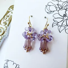 チェコビーズの可愛いピアスD157