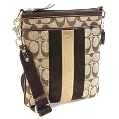  コーチ ショルダーバッグ シグネチャー ベージュ レザー