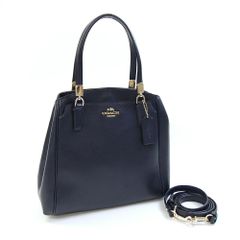 COACH コーチ 2WAY ハンドバッグ ブラック レザー ショルダーバッグ