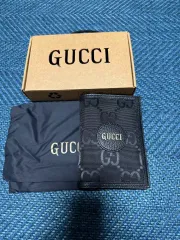 GUCCI(グッチ) GG ロゴキャンバスオフグリッドパスポートウォレットブラック