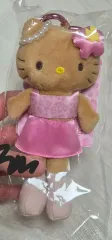 Sanrio HELLO KITTY GOGOギャル ロング脚 ピンク レオパード ぬいぐるみ キーホルダー マスコット