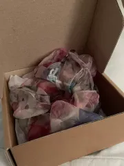 フラワー パターン くしゃくしゃくする 2 犬 内臓ひも