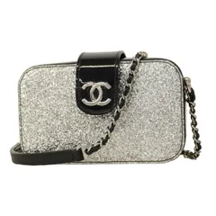 【6cc3927】シャネル ショルダーバッグ パテントレザー ブラック シルバー シルバー金具【中古】レディース