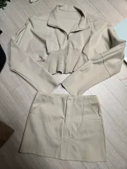 クロップドジャケット スカート セットアップ セット 新品 m