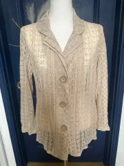 2 会議用 ベージュ レース ジャケット ブラウス グラニールック