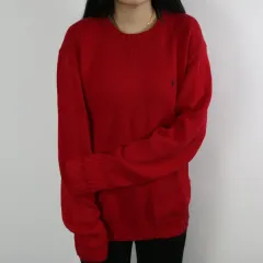 ポロ Ralph Lauren(ラルフローレン) 赤 コットン ニット