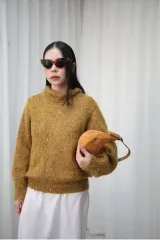 モヘア タートルネック ニット