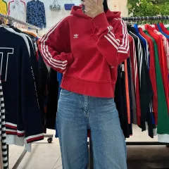 adidas(アディダス) ファイヤーバード アディカラー クロップド フード付きTシャツ