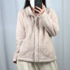 FILA(フィラ) ベージュ ジップアップ フリース ジャケット 90 250114