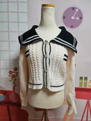 アイボリー ニット カーディガン