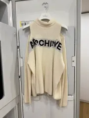 タートルネック リブニット アイボリークリームカラー 未着用 新品