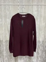 66) 新品 COMPAGNA 花刺繍 ニット