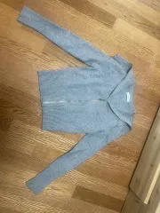 ZARA(ザラ) ワイド カラー ジップアップ カーディガン