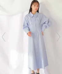 Jill by Jill Stuart スカイブルー シャツ ONE PIECE 44 マロン55