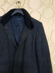 ZARA MAN ウール ロングコート フード付き