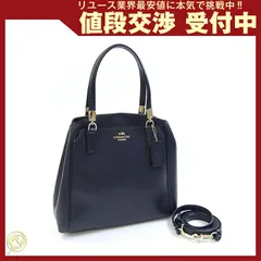  コーチ 2WAYハンドバッグ F34663 ネイビー