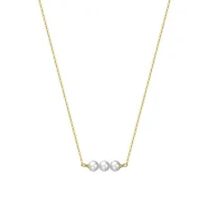 【新品】 [HeyMeili] ネックレス レディース 淡水パール ペンダント シルバー925 誕生石 金属アレルギー対応 アクセサリー ゴールドメッキ 1